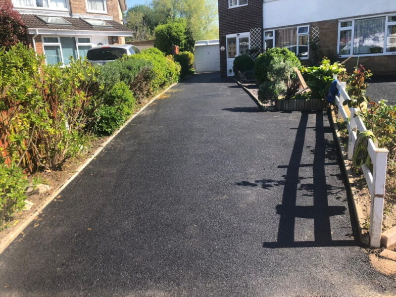 Resurfaced driveway