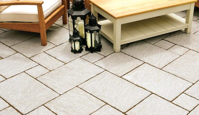 Slabbed garden patio